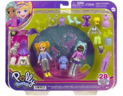 Mattel Polly Pocket veľká sada oblečkov a doplnkov pop star