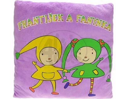 Polštář František a Fanynka plyš 32 x 32 cm