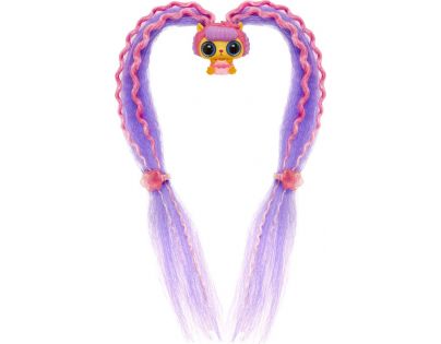 Pop Pop Hair Surprise 3-in-1 Pops 1. series černo-růžové vlasy s mašlí