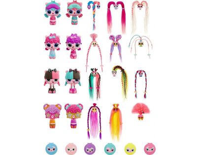 Pop Pop Hair Surprise 3-in-1 Pops 1. series černo-růžové vlasy s mašlí