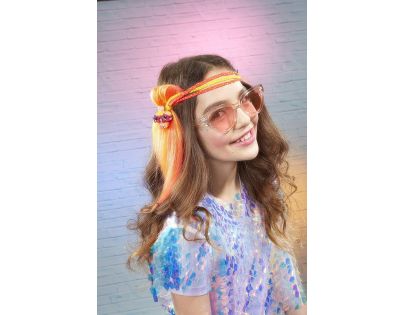 Pop Pop Hair Surprise 3-in-1 Pops 1. series černo-růžové vlasy s mašlí