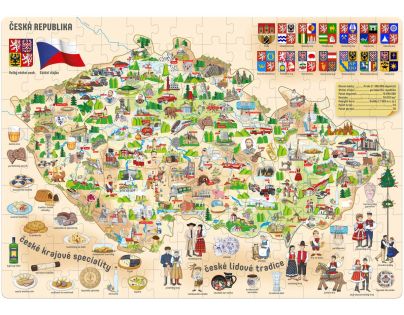 Popular Puzzle Mapa Českej republiky 160 ks