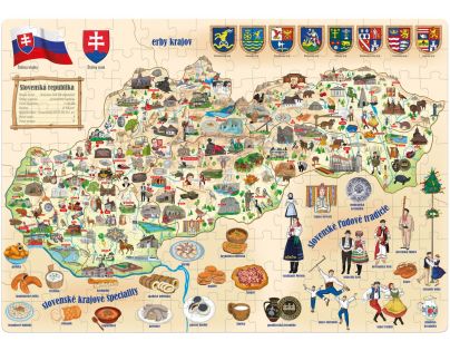 Popular Puzzle Mapa Slovenska 160 dílků