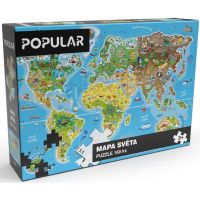 Popular Puzzle Mapa sveta 160 dielikov CZ verzia 4