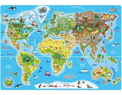 Popular Puzzle Mapa sveta 160 dielikov CZ verzia