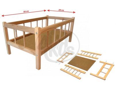 Lamps Postýlka pro panenky dřevěná - Poškozený obal