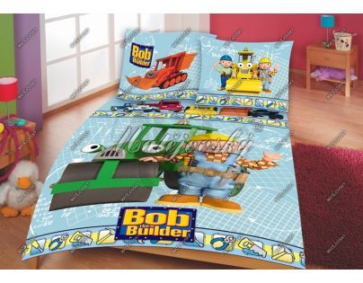 Povlečení Bavlna Bořek stavitel 2 světlemodré