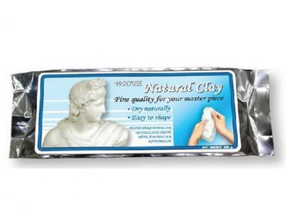 HM Studio 22KC-01-W - Přírodní hlína v hliníkové fólii 500 g, bílá