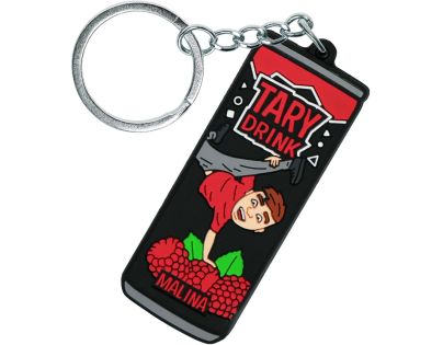 Prívesok kľúčenka - dizajn Tary drink malina