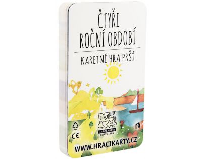Prší jednohlavé karty pre deti Štyri ročné obdobia