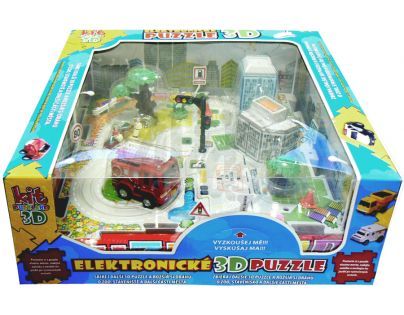 Kit PUZZLAND City GK1071_11553 - Elektronické 3D puzzle Hasiči