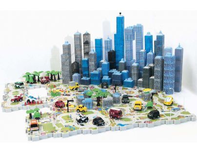 Kit PUZZLAND City GK1071_11553 - Elektronické 3D puzzle Hasiči
