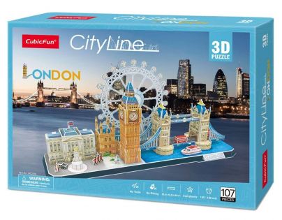 CubicFun Puzzle 3D City Line Londýn 107 dielikov