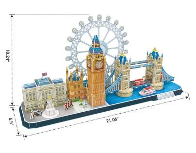 CubicFun Puzzle 3D City Line Londýn 107 dielikov