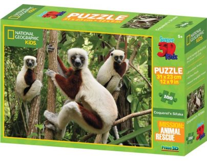 Puzzle 3D lemur 10 dílků