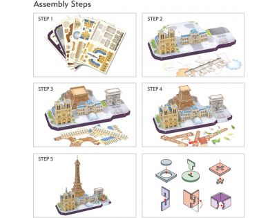 Puzzle 3D Paríž 114 dielikov