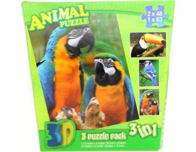 Puzzle 3D Vtáky 3v1