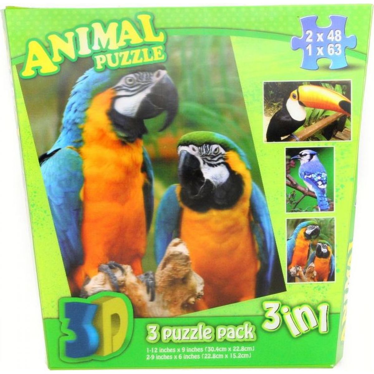 Puzzle 3D Vtáky 3v1