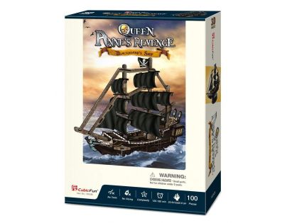 Puzzle 3D Queen Anne's Revenge 100 dielikov