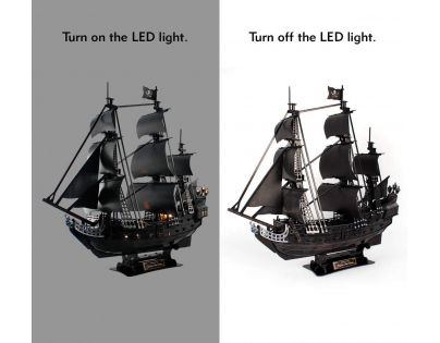 Puzzle 3D Queen Anne's Revenge LED 340 dielikov