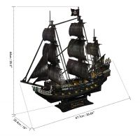 Puzzle 3D Queen Anne's Revenge LED 340 dielikov 4