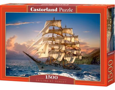 Puzzle Castorland 1500 dielikov - Jachta a západ slnka