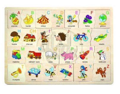 Puzzle Mašinka abeceda
