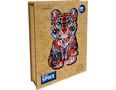 Puzzler Puzzle drevené farebné Odvážny Spike 100 dielikov