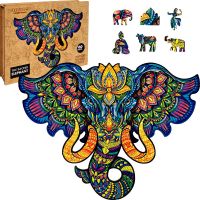 Puzzler Puzzle drevené farebné Posvätný slon 160 dielikov