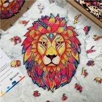 Puzzler Puzzle drevené farebné Tajomný lev 150 dielikov 5