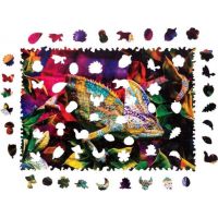 Puzzler Drevené farebné puzzle Úžasný chameleón 2