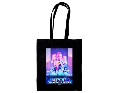 Pyramid International K-pop Demon Hunters taška plátená čierna (Key Art)