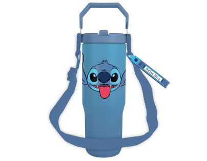 Pyramid International Lilo a Stitch cestovný hrnček s popruhom Stitch