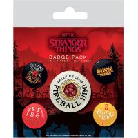 Pyramid International Set odznakov Stranger Things Helfire Club