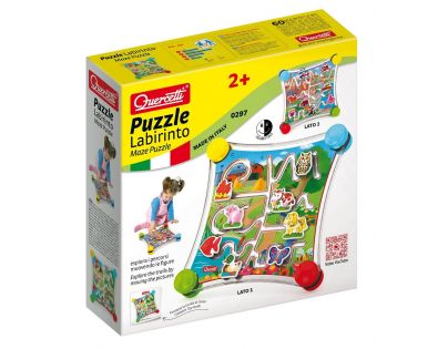 Quercetti Puzzle posuvné Fantacolor Labirinto 16 dielikov