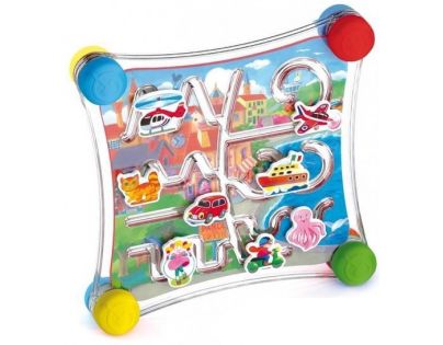 Quercetti Puzzle posuvné Fantacolor Labirinto 16 dielikov
