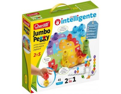 Quercetti Jumbo Peggy jumbo pegs & pegboard mozaika s veľkými kolíčkami 2271