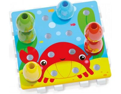 Quercetti Jumbo Peggy jumbo pegs & pegboard mozaika s veľkými kolíčkami