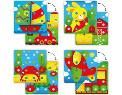 Quercetti Jumbo Peggy jumbo pegs & pegboard mozaika s veľkými kolíčkami