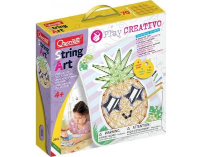 Quercetti Play Creativo String Art Fancy kreslenie pomocou nití a kolíčkov