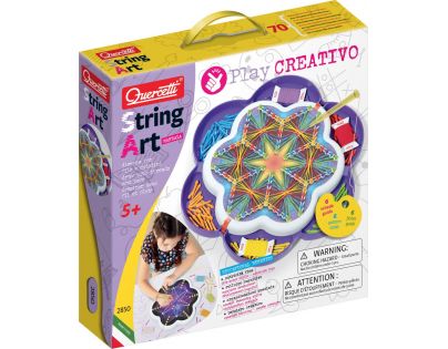 Quercetti Play Creativo String Art Mandala kreslenie pomocou nití a kolíčkov