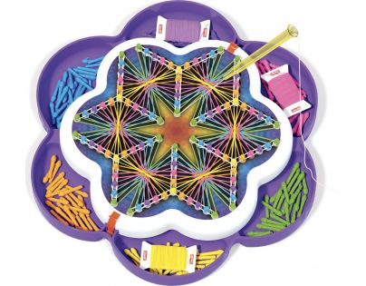 Quercetti Play Creativo String Art Mandala kreslenie pomocou nití a kolíčkov