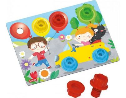 Quercetti Play Lab nuts & bolts boards Tabuľky so skrutkami a matičkami