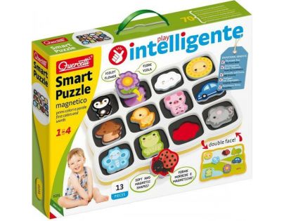 Quercetti Puzzle magnetická skladačka Prvé farby a slová 13 dielikov