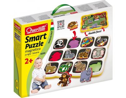 Quercetti vkládačka Smart puzzle magnetico Džungle savana