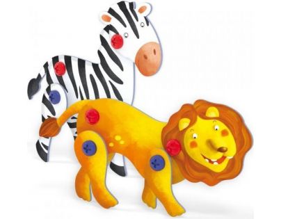 Quercetti Tecno 3D Puzzle lev a zebra