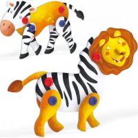 Quercetti Tecno 3D Puzzle lev a zebra 3