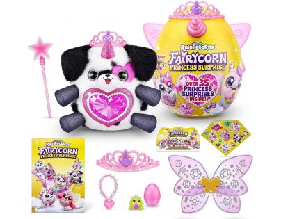 Rainbocorns Plyšový jednorožec s korunkou psík