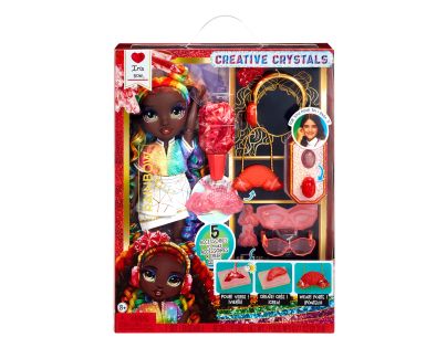 Rainbow High Creative Crystals bábika Iris Bow