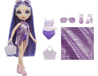 Rainbow High Fashion bábika v plavkách Violet Willow - Poškodený obal